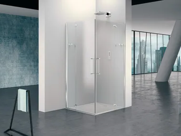 PRISMA 2.0 - Square glass shower cabin with hinged door by MEGIUS