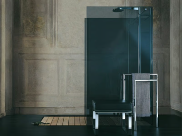 RASO-FILODOCCIA OPEN ISLAND - Tempered glass shower cabin with tray by MEGIUS