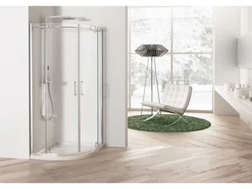 SOLODOCCIA PIVOT R2B - Corner shower cabin with hinged door by MEGIUS