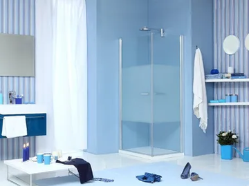 WEB 1.0 A - Corner shower cabin with hinged door by MEGIUS