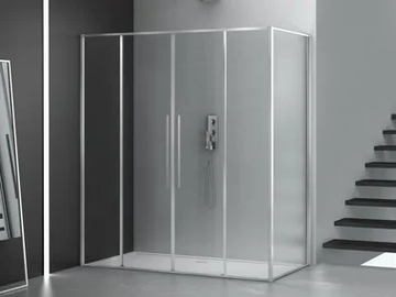 ZEN - Corner glass shower cabin with sliding door by MEGIUS