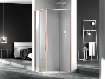 ZEN - Square glass shower cabin with sliding door by MEGIUS