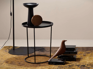 COSTANCE - Round steel coffee table with tray by MEMEDESIGN