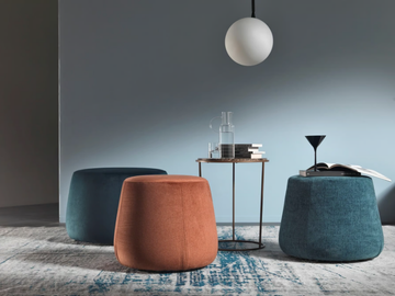 EIRENE - Round fabric pouf by MEMEDESIGN