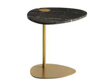 HUG - Triangular marble and steel side table by MEMEDESIGN