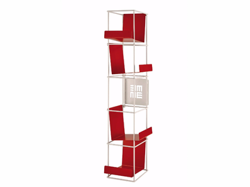 LIBRO VERTICALE - Open wall-mounted floating metal bookcase by MEMEDESIGN