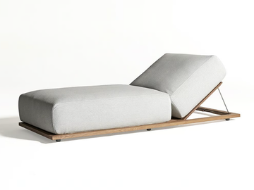 CLAUD OPEN AIR - Recliner technical fabric sun lounger by Meridiani