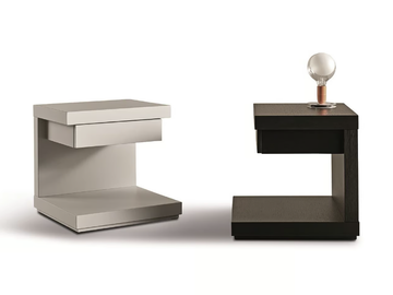 CLUNY - Wooden bedside table with drawers by Meridiani