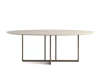 COLE - Oval marble console table by Meridiani