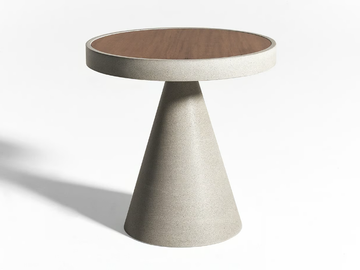 CONE OPEN AIR - Round Ductal® garden side table by Meridiani