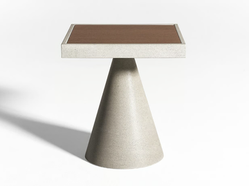 CONE OPEN AIR - Square Ductal® garden side table by Meridiani