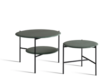 FABIEN OPEN AIR - Round lava stone garden side table by Meridiani