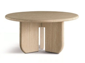 ITALO - Round marble table by Meridiani