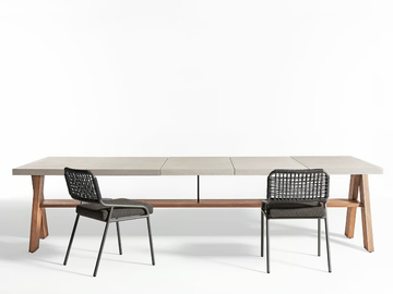 JOI OPEN AIR - Rectangular UHPC garden table by Meridiani