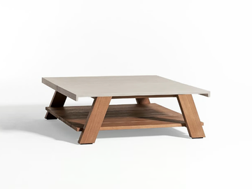 JOI OPEN AIR - Square UHPC garden side table by Meridiani