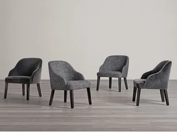 ODETTE DUE LOUNGE - Fabric easy chair with armrests by Meridiani
