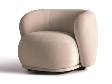 RENÉ - Fabric armchair by Meridiani