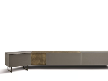 RUBEN - Wooden sideboard with doors by Meridiani