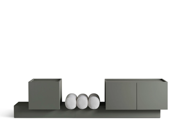 VETRA - Modular wooden sideboard by Meridiani