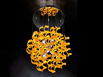 ASTRO - Crystal chandelier by Metal Lux