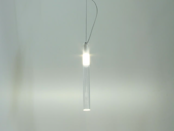 TUBINO - LED sandblasted glass pendant lamp by Metalarredo