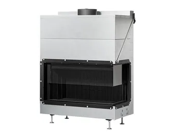 ULTIME D MF 1050-50 WHE 2S L/R V20 - Corner wood-burning fireplace by Metalfire