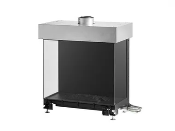 ULTIME D MF 800-50 WHE 3S V20 - 3-sided wood-burning fireplace by Metalfire