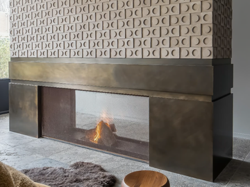 UNIVERSAL CUSTOM-MADE - Wood-burning double-sided fireplace by Metalfire