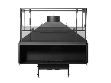 UNIVERSAL MF 1300-50 W 1S - Wood-burning fireplace by Metalfire