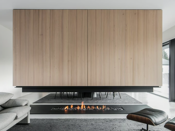 URBAN MF G 4S - Gas bespoke central fireplace by Metalfire