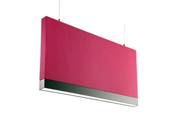 ACUSTICA ISICHÌ 9760 - Fabric acoustic baffles with Integrated Lighting by Metalmek