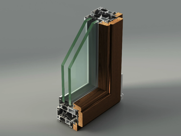 AELLE 100 STH - Aluminium and wood casement window by METRA Building