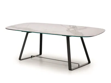 ALFRED - Rectangular glass ceramic table by Midj