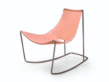 APELLE DN - Rocking tanned leather chair by Midj