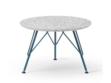 BOLLE - Round marble garden side table by Midj