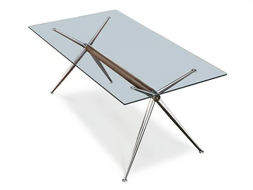 BRIOSO - Rectangular glass dining table by Midj