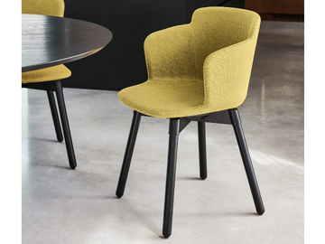 CALLA PL C TS - Upholstered fabric chair with armrests by Midj