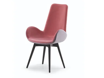 DALIA PA LG - Upholstered fabric chair with armrests by Midj