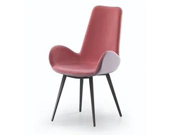DALIA PA Q - Upholstered fabric chair with armrests by Midj