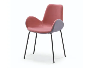 DALIA PB MT - Upholstered fabric chair with armrests by Midj