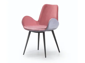 DALIA PB Q - Upholstered fabric chair with armrests by Midj