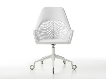 GUAPA DPA - Tanned leather office chair with castors with 5-Spoke base by Midj