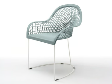 GUAPA P - Sled base chair with armrests by Midj