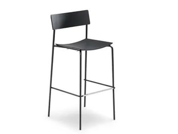 MITO H75 - Wooden barstool with back by Midj