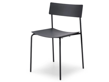 MITO S - Stackable chair in wood and steel structure by Midj