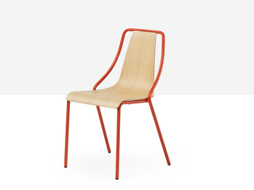 OLA S M LG - Stackable steel chair by Midj