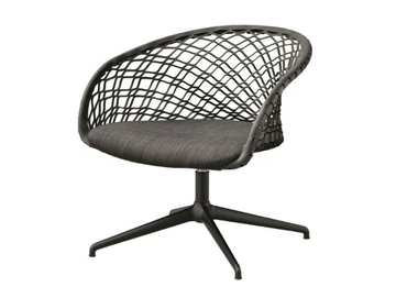 P47 AP GX TS-CU - Swivel with 4-spoke base easy chair with armrests by Midj