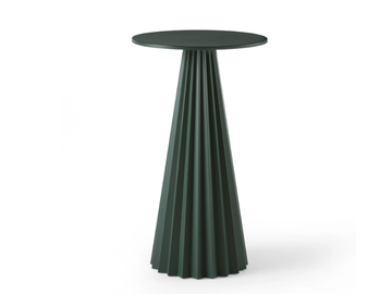 PLISSÉ H103 - Round metal high table by Midj