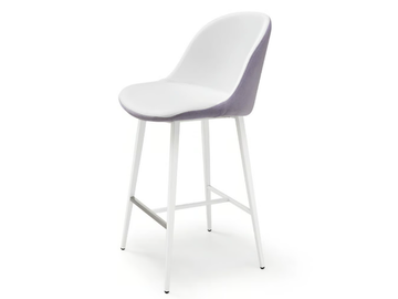 SONNY H65 / H75 - High fabric stool with back by Midj
