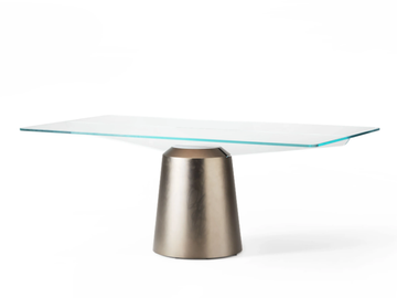 SPIKE - Rectangular glass table by Midj